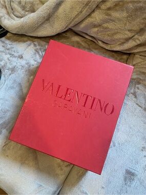 Authentic Valentino Garavani Embossed Red shoebox